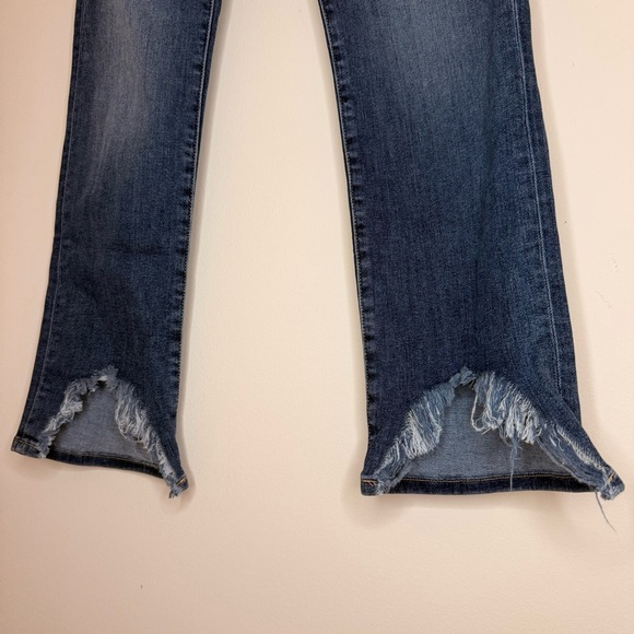 FRAME Denim Le High Straight Distressed Rue Chewed Hem Jeans - Picture 6 of 12
